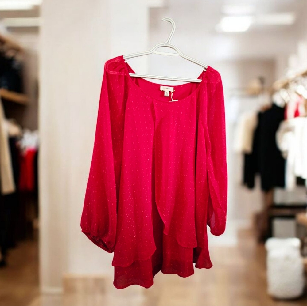 Elegant Women's Red Blouse